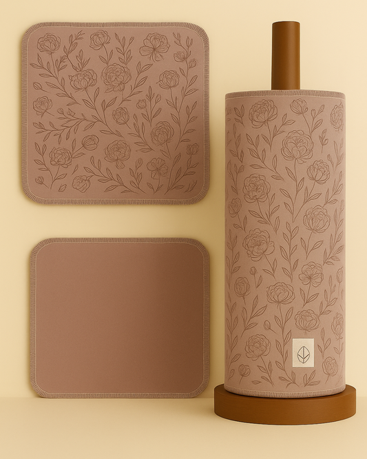 Herbruikbare katoenen keukenrol - Blush Blossom